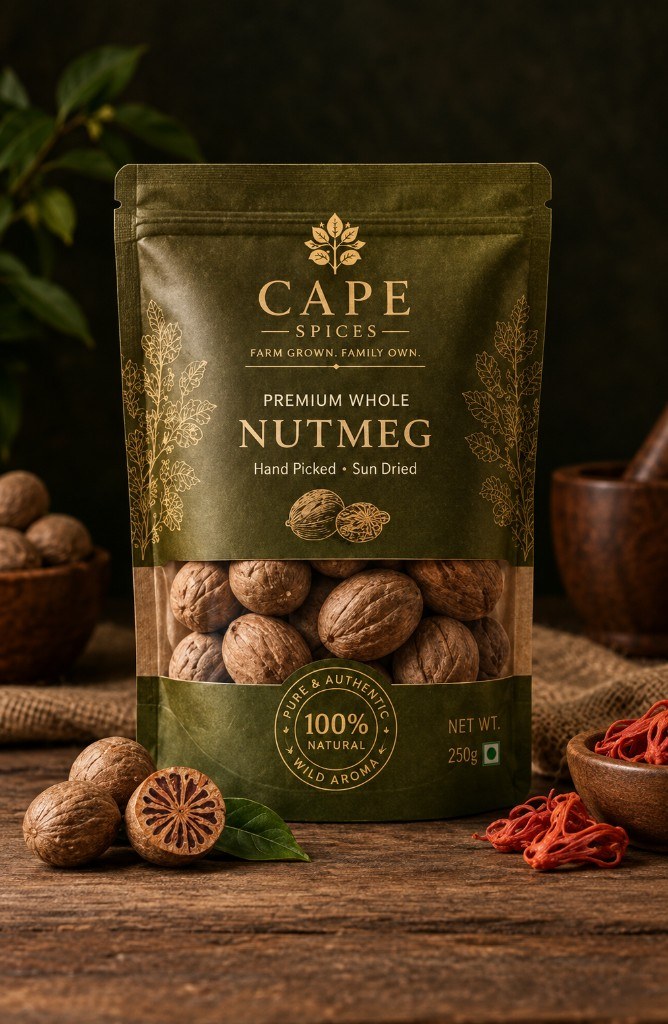 Cape Spices premium whole nutmeg